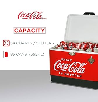 Coca-Cola アイスボックス 赤 Amazon.com: Coca-Cola Ice Chest Cooler - Portable Ice Bucket